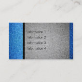 ブルー&シルバーラグジュアリーメタリック2 名刺 (裏面)