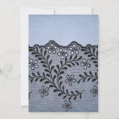 ブルー&シルバーレフェイクース結婚式招待状 招待状 (裏面)