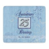 ブルー&シルバー25周年 カッティングボード (正面)