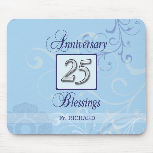 ブルー&シルバー25周年 マウスパッド (正面)