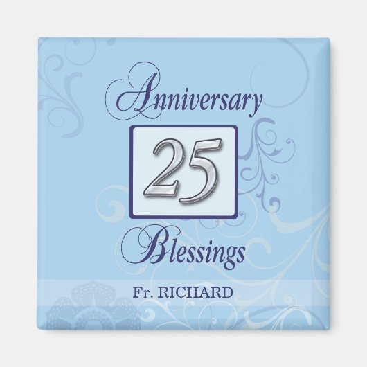 ブルー&シルバー25周年 マグネット (正面)