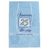 ブルー&シルバー25周年 ミディアムペーパーバッグ (正面)