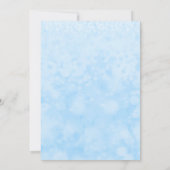 ブルー＆シルバー スパークル グラマー パーティー 招待状 (裏面)