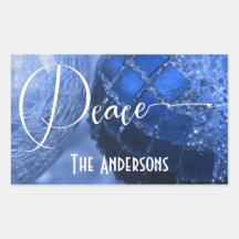 ブルー、シルバー、ホワイトの平和な休日のご挨拶