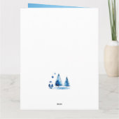 ブルー・シルバー・ホワイト・ジャパンディ・サンタ カード (裏面)