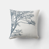 ブルー シングル ツリー ボーホ クッション (裏面)