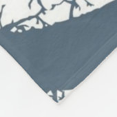 ブルー シングル ツリー ボーホ フリースブランケット (角)