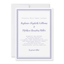 ブルー シンプル ミニマリスト モダン ウェディング