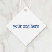 ブルー シーシェルズ ビーチ カラフル キュート オーダーメイド フェイバータグ (裏面)