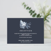 ブルー シーシェル | ウェディング レセプション 封入 招待状 (スタンド正面)