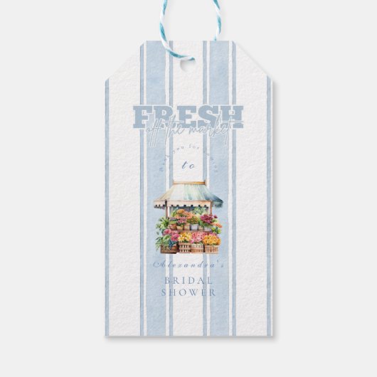 ブルー シーズ・オフ・ザ・マーケット ブライダルシャワー ギフトタグ (裏面)