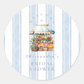 ブルー シーズ・オフ・ザ・マーケット ブライダルシャワー ラウンドシール (正面)