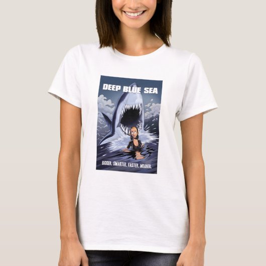 ブルー・シー・ディープ 海のサメ映画 Tシャツ (正面)