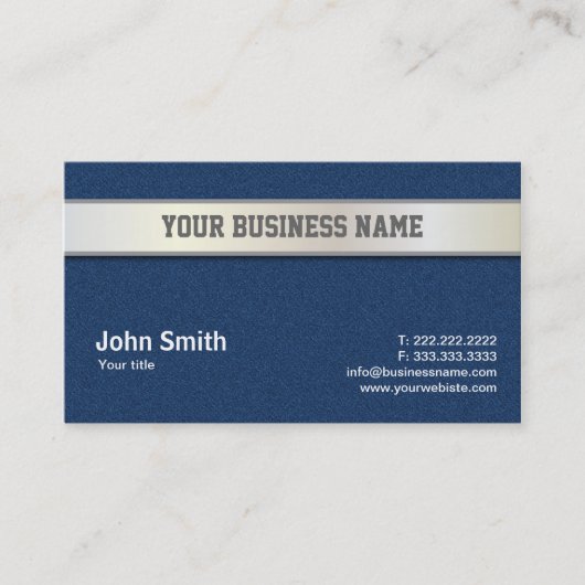 ブルー・ジーンズおよび銀製ベルトの名刺 名刺 (正面)