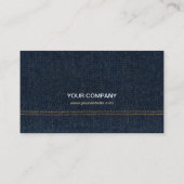 ブルー・ジーンズのデニムのポケット名刺 名刺 (裏面)
