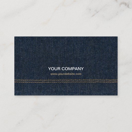 ブルー・ジーンズのデニムのポケット名刺 名刺 (裏面)
