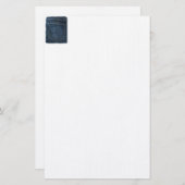 ブルー・ジーンズのデニムのポケット 便箋 (正面/裏面)