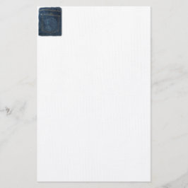 ブルー・ジーンズのデニムのポケット 便箋