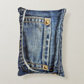 ブルー・ジーンズのポケット アクセントクッション (裏面(縦))