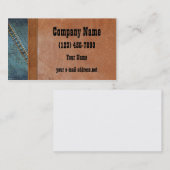 ブルー・ジーンズのヴィンテージの革 名刺 (正面/裏面)