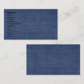 ブルー・ジーンズの顕著な質 名刺 (正面/裏面)