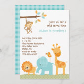 ブルー スイート サファリ インビテーション (正面/裏面)