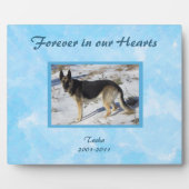 ブルー スカイ ペット メモリアル フォト プレート フォトプラーク (正面)