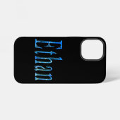 ブルー・スターリー・イーサン・ネーム iPhoneケース (裏面横)