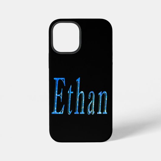 ブルー・スターリー・イーサン・ネーム iPhoneケース (裏面)