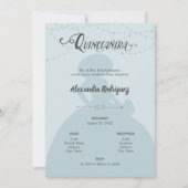 ブルー＆スチールチャロ シルエット キンセアニエラ 招待状 (正面)