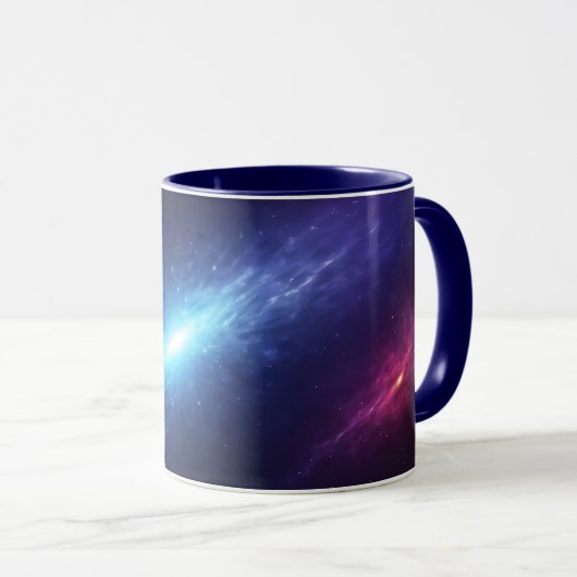 ブルー・スーパーノヴァの宇宙星雲 天文学 マグカップ (正面右)