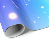 ブルー セレスチャル ワンダーズ バースデー ギフト ラッピングペーパー (ロールコーナー)