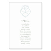 ブルー&セージCelticアイリッシュスワンラブノット結婚ズ テーブルナンバー (正面)