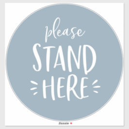 ブルー ソーシャル ディスタンシング コロナウイルス 感染症対策 大型 フロア マーカー シール