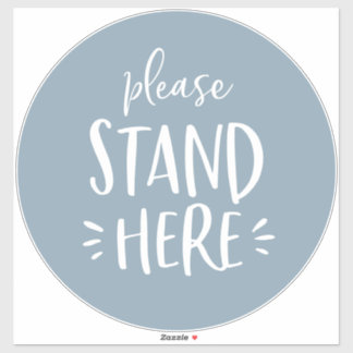 ブルー ソーシャル ディスタンシング コロナウイルス 感染症対策 大型 フロア マーカー シール