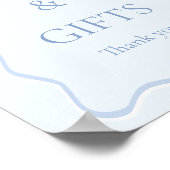 ブルー タイング・ザ・ノット ブライダルシャワー カード & ギフト ポスター (角)