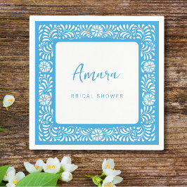 ブルー タラベラ ブライダル シャワー スタンダードカクテルナプキン