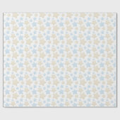 ブルー&タンスターズの色合い ラッピングペーパー (フラット)