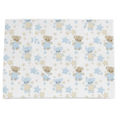 ブルー&タンテディベア&スターズ ラージペーパーバッグ (正面)