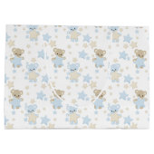 ブルー&タンテディベア&スターズ ラージペーパーバッグ (裏面)