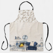 ブルー&タンホメイ冬のシーン エプロン (正面)