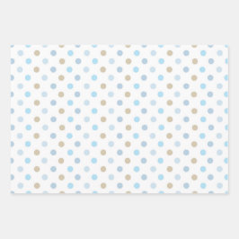 ブルー&タン男の赤ちゃんパターン ラッピングペーパーシート