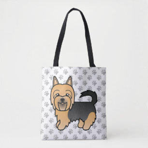 ブルー＆タン オーストラリアン・テリア かわいいキャラクター 犬 トートバッグ