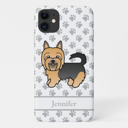 ブルー&タン オーストラリアン・テリア かわいいキャラクター 犬 Case-Mate iPhoneケース (裏面)