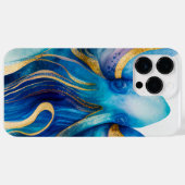 ブルー ターコイズ ゴールド たこ Case-Mate iPhone 14 P iPhoneケース (裏面 (横))