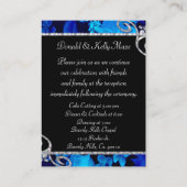 ブルー・ダイヤモンド・スワール・ウェディング エンクロージャーカード (裏面)