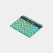 ブルー/ティール（緑がかった色）とグリーンシェブロン ポストイット (アングル)