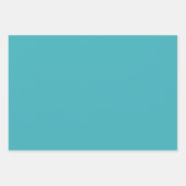 ブルー、ティール(緑がかった色)、グリーン、サーモン&クリームタイルパターン ラッピングペーパーシート (正面2)