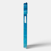 ブルー&ティール（緑がかった色）マーブルアゲートアブストラクション Case-Mate iPhoneケース (裏面 / 右)