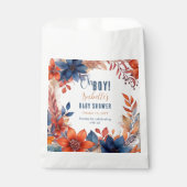 ブルー | テラコッタオボーイ秋フローラベビーシャワー フェイバーバッグ (正面)